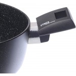 Moneta Etnea Smart Set de 3 Casseroles et Poêles avec couvercle et spatule Revêtement anti-adhésif et anti-rayures surface en pierre Lavable au lave-vaisselle - B07RFYTVJDA