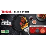 Tefal G28191 Black Stone Set de 2 poêles | 24 28 cm | Revêtement anti-adhésif | Indicateur de température | Fabriqué en France | Compatible induction | Noir - B09HCNYMHXY