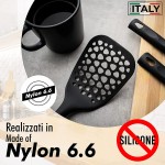 CIPOXPAT Set d'outils de cuisine en nylon 6,6 accessoires de cuisine fabriqués en Italie 7 pièces pour batterie casseroles à induction professionnelles résistant à la chaleur jusqu'à 220 degrés - B096W75RN8E