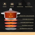 Eisenbach Professional Lot de 10 casseroles en acier inoxydable avec couvercle en verre Compatible lave-vaisselle et induction Tous feux EB10SLOW - B09Q15QKQXP