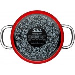 Silit 2109297093 Set de 4 Batteries de Cuisine Émail Rouge 24 cm - B00UROMLL0N
