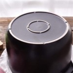 TWDYC Motif Cartoon Ronde en céramique Noire Plat Casserole Argile Pot Pot Terrestres Batterie de Cuisine en céramique - B089SMRN6YR