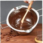 Chaudière chaleur Double Melting Pot en acier inoxydable pour le chocolat Beurre Fromage Caramel Bonbons Cire 1000ml 400ml 2PCS - B091HJL9629