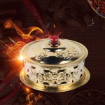 Hot Pot Chinois Tomate en Métal Doré pour Une Personne Brûlant De L'alcool Petite Friteuse Sculpté Saveur Fondues électriques Color : Gold Size : 25 * 25cm - B08X14FYR5O