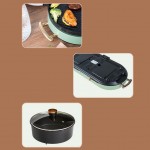 LZL Pot à Fondue Pan-Cuisson électrique à Double séparable Peut être protégé de la cuillère à Haute température Barbecue Grill Shabu Hot Pot Pot de Canard Mandarin Color : Green - B09M8G6QM29