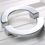 2pcs Bouton de Porte Poignée de la mode Tirette semi-circulaire demi-cercle pour armoire penderie porte boutons de tiroir-Argent - B01MFDHR6FG