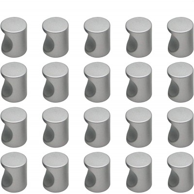 Morobor Lot de 34 poignées cylindriques à trou unique en alliage d'aluminium poignées de meubles cylindriques poignées en métal à trou unique pour tiroirs et placards argent mat - B08MVPBZG9J