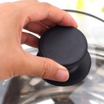 TopHomer Bouton de remplacement universel pour couvercle de casserole en silicone anti-chaleur poignée de couvercle de casserole avec écrou à vis Noir - B08FQZJ9PLD
