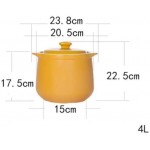 Casserole Pot De Grande Capacité Ménage En Céramique Pot À Soupe Pot À Double Oreille Chaleur Coréen Pot Ragoût Pot Haute Température 4L - B088T4F4C7N