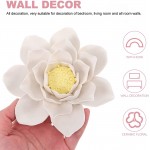 BESPORTBLE Céramique Fleur Mur Art Inspirée Mur Décor Porcelaine Fleur Sculpture Murale Floral 3D Tenture pour Jardin Balcon Patio Porche Salon - B097XQ7L6BC
