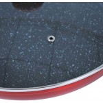 Couvercle en verre cerclée inox et poignée rouge Tentation 28 cm couvercle adapté pour poêles 28 cm et poêles Tentation - B07YX2P6J8M