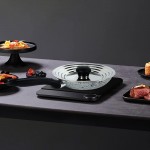 Couvercle universel en acier pour casseroles et poêles couvercle multi diamètre chromé avec poignée en plastique noir pour cuisine et restaurant Ø 14-16-18-20 cm - B09QMQJV8S4
