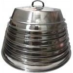 Couvercles pour poêles et casseroles Couvercle de poche en acier inoxydable pour pots casseroles et poêles Taille 32 cm et 45 cm wok Cap universel cuisine accessoires couvre-pot Couvercles pour saute - B09G2JMWRNZ