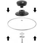 DanziX Lot de 6 boutons de rechange universels pour couvercle de casserole en verre Noir - B0899XJ9WGD