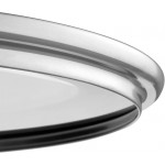 KLAMER Couvercle de poêle universel en acier inoxydable de 24 cm Pour poêles et casseroles Couvercle en verre Passe au lave-vaisselle Avec protection anti-débordement - B09K7ZW1Y5N