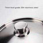 Couvercles de pot 304 Couvercle en acier inoxydable Couvercle Wok Ménage à vapeur avec poignée en métal de qualité alimentaire Matériel Vaisselle Accessoires Couvercles pour marmites Taille : 22cm - B0865ZWQ8FK