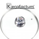 Kerafactum couvercle de poêle casserole en verre avec poignée en plastique anneau en acier inoxydable et soupape d'évacuation ø 22 cm - B008AVN3VON