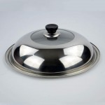 Lurrose 1 couvercle universel en acier inoxydable pour wok casseroles casseroles casseroles maison restaurant 30 cm - B099X42G9XC