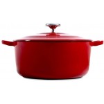 BK Cookware Cocotte en Fonte Émaillée avec Couvercle adapté à tous les types de cuisinières induction et four 20cm 2.5L Rouge piment - B07XF856NJY