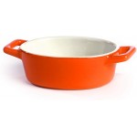 Mini plats à four en céramique Ensemble de 4 | De cuisson allant au four | Couleurs rouge bleu vert et orange | Lasagne Tarte | M&W ovale - B08CF1J47CK