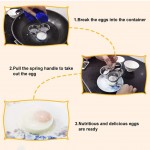 Pocheuse à œufs avec 3 grilles en acier inoxydable pour la cuisson des œufs coquetiers de poche antiadhésifs sûrs et sans danger - B09FM27B54H