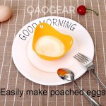 QAQGEAR 7 PCS Poêle à œufs pochés en Silicone antiadhésif pour pocher des œufs Poêle à Oeufs Poches à Oeufs ustensiles de Cuisine chaudière à Vapeur Micro-Ondes à dégagement et Nettoyage faciles - B08GX51ZFGJ