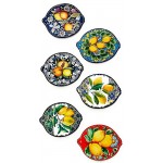 Dessous de plat design en céramique et liège – Dessous de plat décoratif aussi à suspendre Sicilia Decor – Couleurs chaudes et merveilleuses citrons bleu - B09F35PW8VM