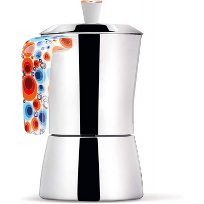 Giannini 6655 Tua machine à café 6 3 tasses vintage Poignée et pommeau non toxique Multicolore - B07DDSHXBJE
